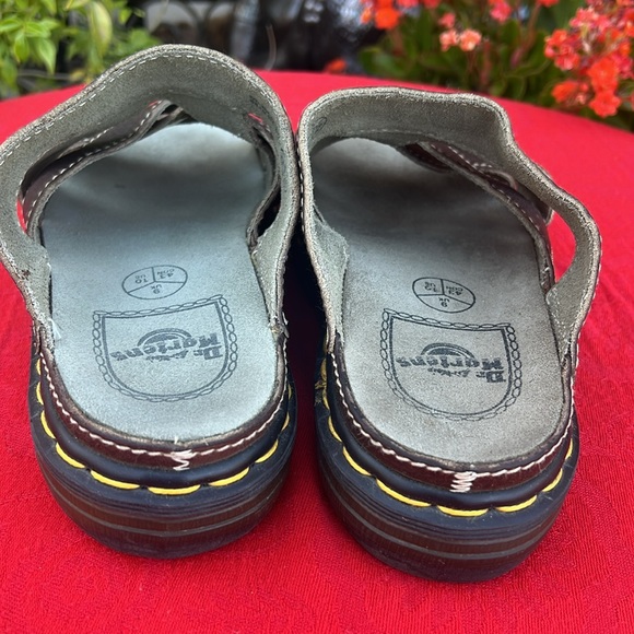 🏴󠁧󠁢󠁥󠁮󠁧󠁿 Dr. Martens MIE Vintage Chunky Brown Slides / Sandals UK 9 - Picture 10 of 17